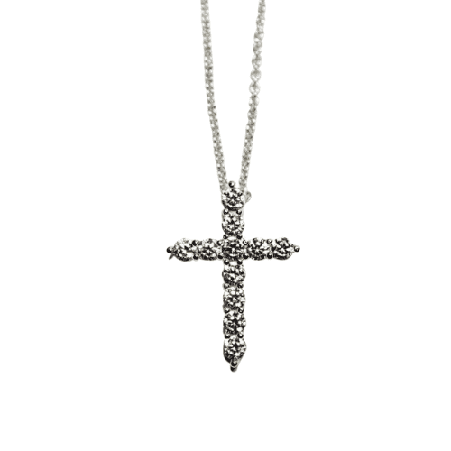 Silver Cross with Swarovski® Crystals