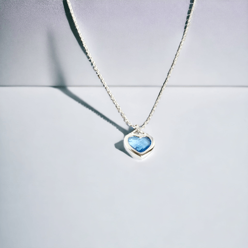 Sapphire Heart Necklace - J & S Expressions