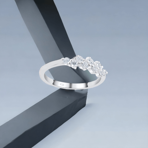 Perfect Designed CZ Silver Ring