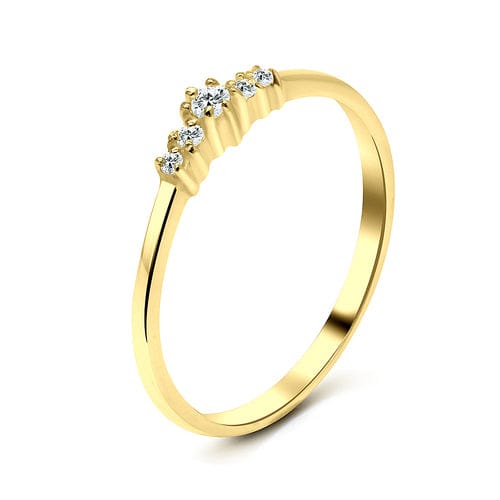 Gold Plated CZ Silver Ring - J & S Expressions