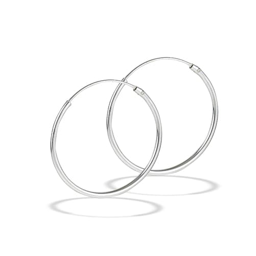 Sterling Silver Continuous Hoop Earrings - J & S Expressions