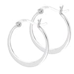 Sterling Silver 25mm Hoop Earrings - J & S Expressions