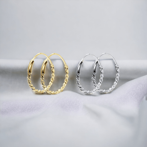 Ruckle Silver Hoop Earing - J & S Expressions