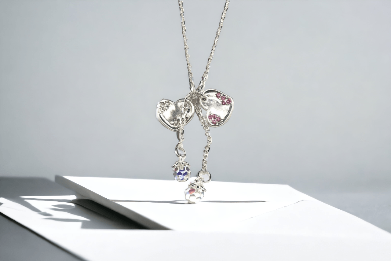 Double Heart Necklace - J & S Expressions