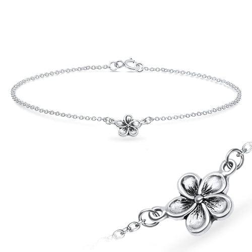 925 Sterling Silver Flower Bracelet - J & S Expressions