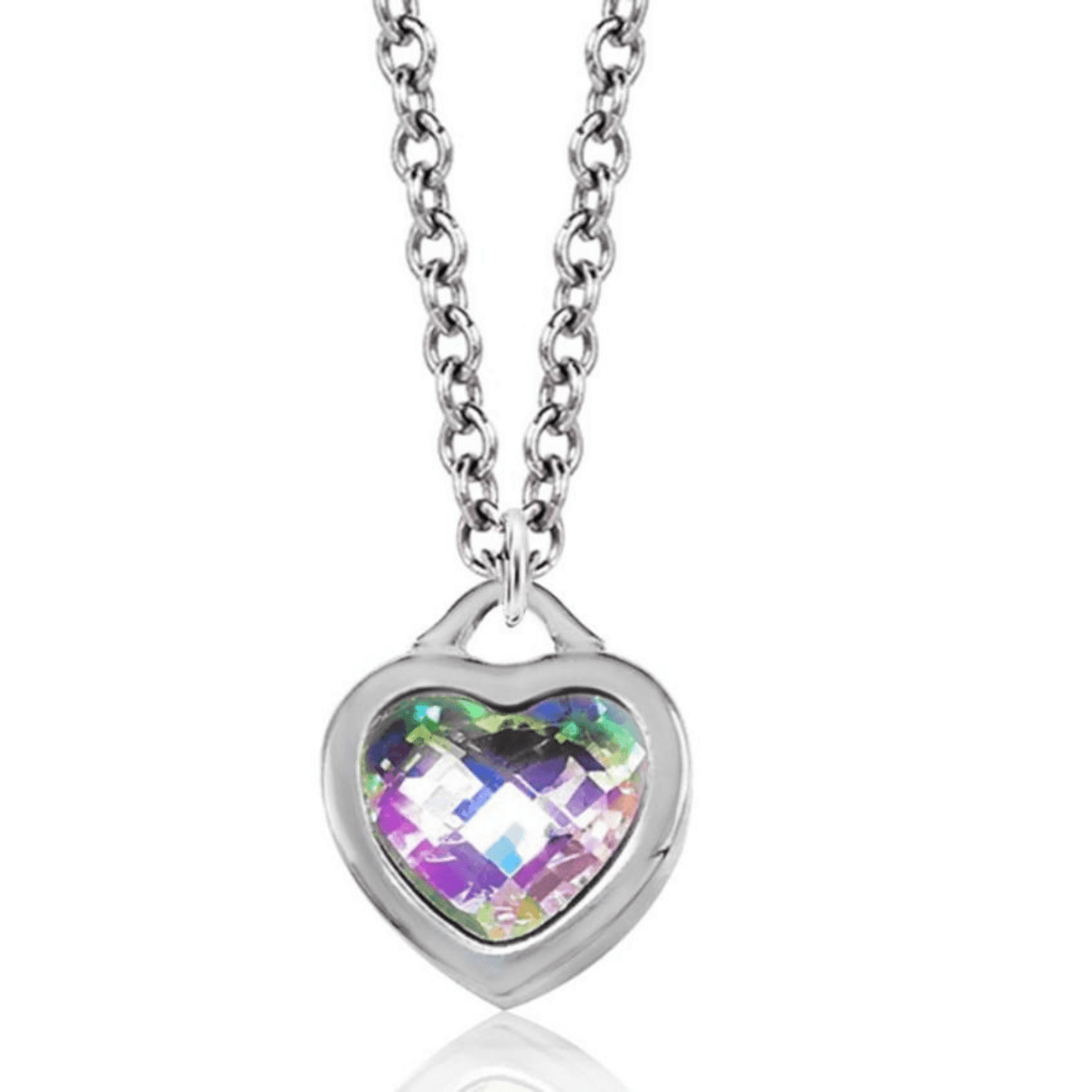Crystal AB Heart Necklace - J & S Expressions