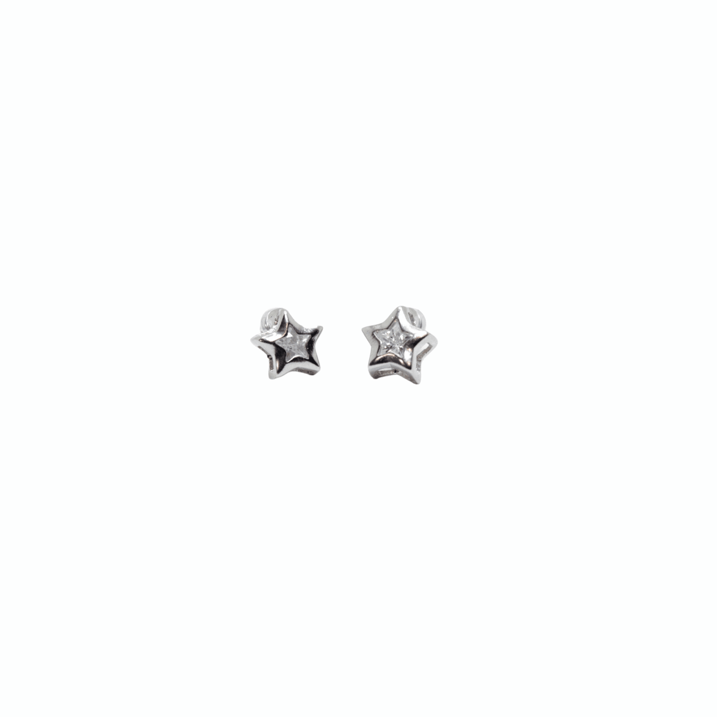 Star shaped Stud earrings with Sterling Silver Overlay - J & S Expressions