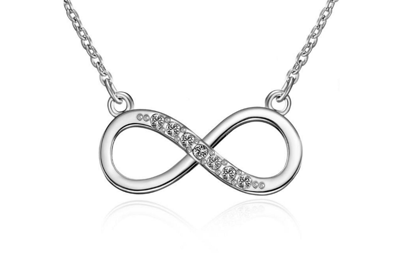 Infinity Necklace Sterling Silver overlay - J & S Expressions